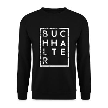 Buchhalter Minimalismus Buchhaltung - Unisex Pullover - Schwarz - Vorne - Alina (178cm) & Michal (187cm)