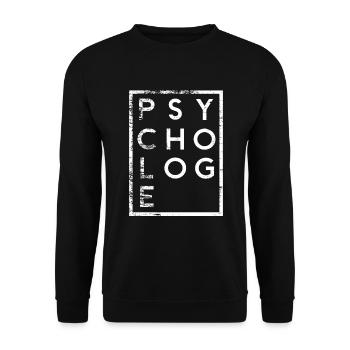 Psychologe Minimalismus Psychologie - Unisex Pullover - Schwarz - Vorne - Alina (178cm) & Michal (187cm)