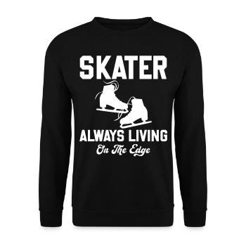 Figure Ice Skating - Skater Slogan Quote Women - Unisex Sweatshirt - black - Front - Alina (178cm) & Michal (187cm)