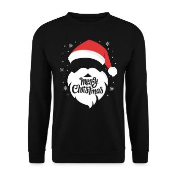 Joyeux Père Noël Costume Joyeux Noël - Sweat-shirt Unisexe - noir - Devant - Alina (178cm) & Michal (187cm)