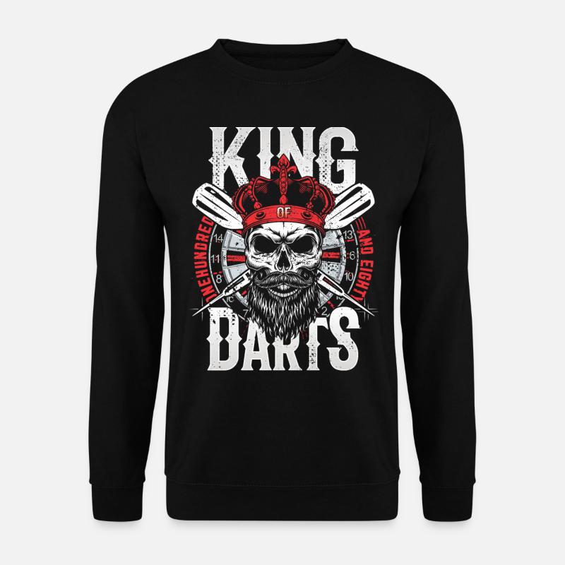 Retro Dartmotive & vintage Dartscheibe 180 Dart - Unisex Pullover - Schwarz