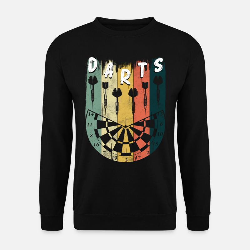 Retro Dartmotive & vintage Dartscheibe 180 Dart - Unisex Pullover - Schwarz