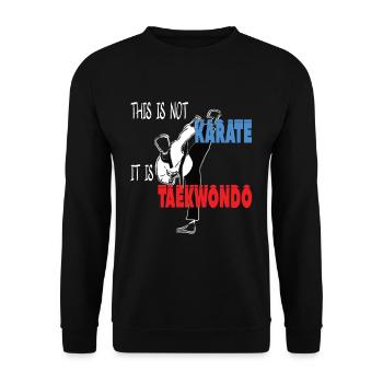 This is Taekwondo Cool Korean Martial Arts - Unisex Sweatshirt - black - Front - Alina (178cm) & Michal (187cm)