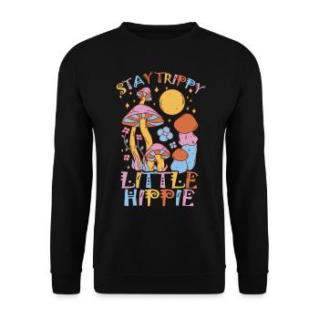 Cottagecore Esthétique Rétro Champignons et Mycologie - Sweat-shirt Unisexe - noir - Devant - Alina (178cm) & Michal (187cm)