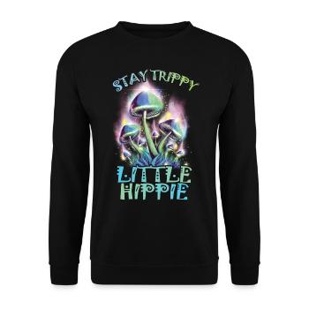Cottagecore Esthétique Rétro Champignons et Mycologie - Sweat-shirt Unisexe - noir - Devant - Alina (178cm) & Michal (187cm)