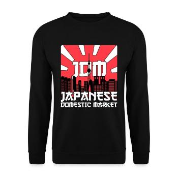 JDM Motorsport Auto Tuning Automotive - Unisex Pullover - Schwarz - Vorne - Alina (178cm) & Michal (187cm)