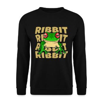 Frog Red-eyed tree frog Agalychnis Callidryas - Unisex Sweatshirt - black - Front - Alina (178cm) & Michal (187cm)