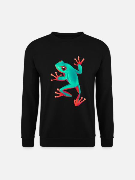 Frosch Rotaugenlaubfrosch Agalychnis Callidryas - Unisex Pullover - Schwarz