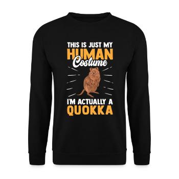 Quokka seulement un costume marsupial quokka - Sweat-shirt Unisexe - noir - Devant - Alina (178cm) & Michal (187cm)