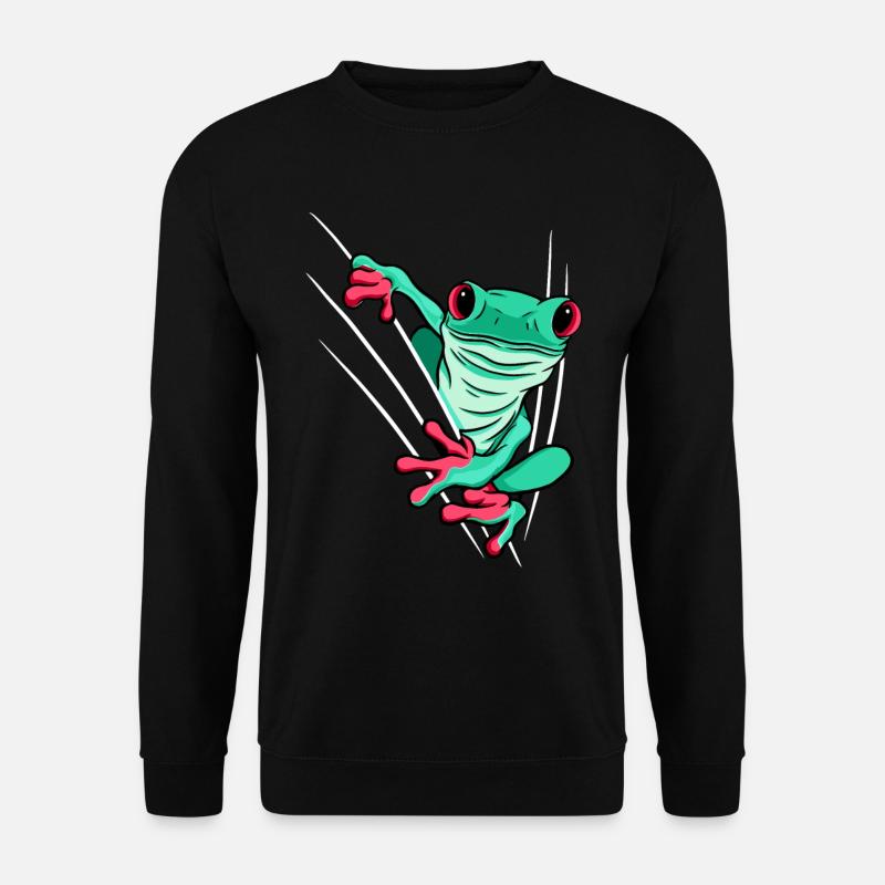 Frosch Rotaugenlaubfrosch Agalychnis Callidryas - Unisex Pullover - Schwarz