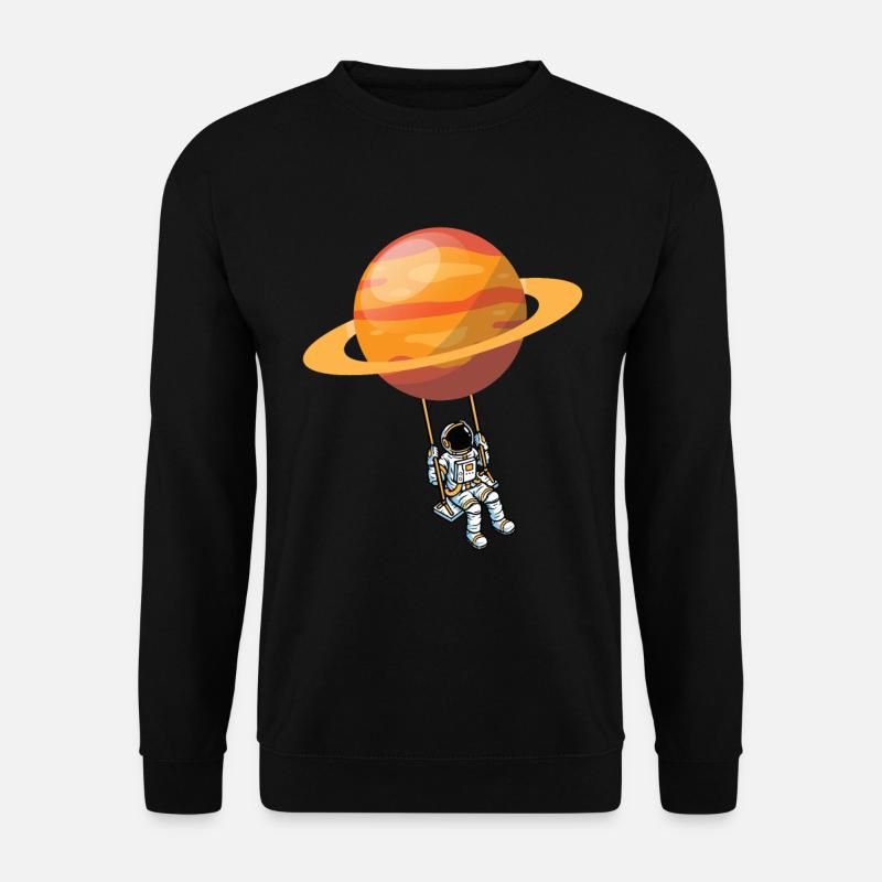 Astronaut Swing Planet Space - Unisex Sweatshirt - black