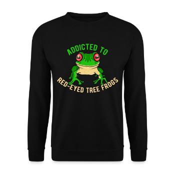 Red-eyed Tree Frog Addicted To Red Eyed Tree Frog - Unisex Sweatshirt - black - Front - Alina (178cm) & Michal (187cm)