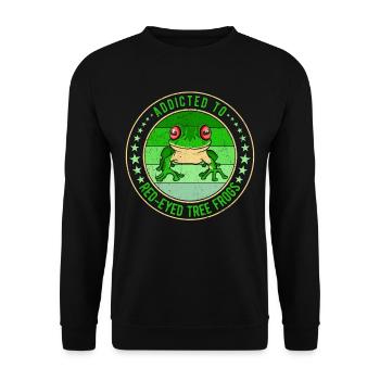 Red-eyed Tree Frog Addicted To Red Eyed Tree Frog - Unisex Sweatshirt - black - Front - Alina (178cm) & Michal (187cm)