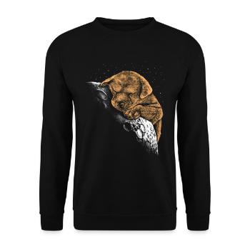 Puppy Puppy Dog Portrait - Sweat-shirt Unisexe - noir - Devant - Alina (178cm) & Michal (187cm)