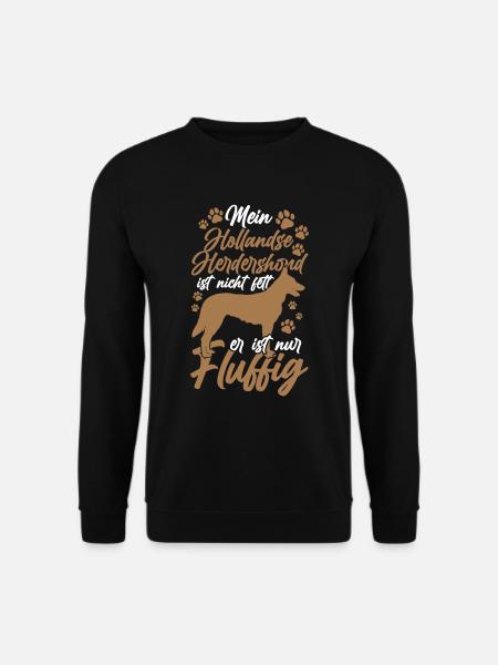 Mein Hollandse Herdershond ist nicht fett - Unisex Pullover - Schwarz