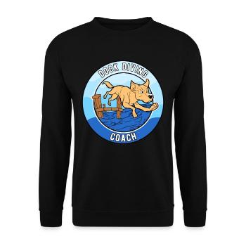 Dock Diving Coach - Unisex Sweatshirt - black - Front - Alina (178cm) & Michal (187cm)