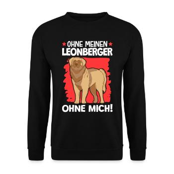 Ohne meinen Leonberger ohne mich - Unisex Pullover - Schwarz - Vorne - Alina (178cm) & Michal (187cm)