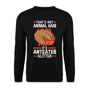 This is Anteater Glitter Anteater - Unisex Sweatshirt - black - Front - Alina (178cm) & Michal (187cm)