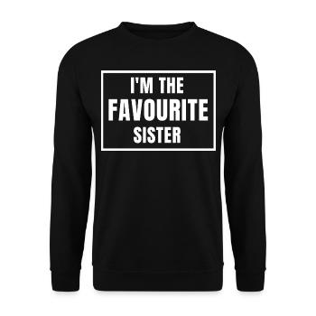 Je suis la sœur préférée - Sweat-shirt Unisexe - noir - Devant - Alina (178cm) & Michal (187cm)