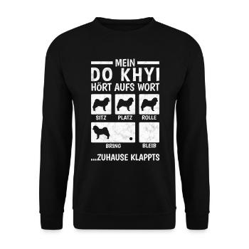 Do Khyi Zuhause klappts Tibetmastiff - Unisex Pullover - Schwarz - Vorne - Alina (178cm) & Michal (187cm)