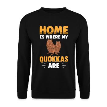 Quokka est ma maison Mars Australie - Sweat-shirt Unisexe - noir - Devant - Alina (178cm) & Michal (187cm)