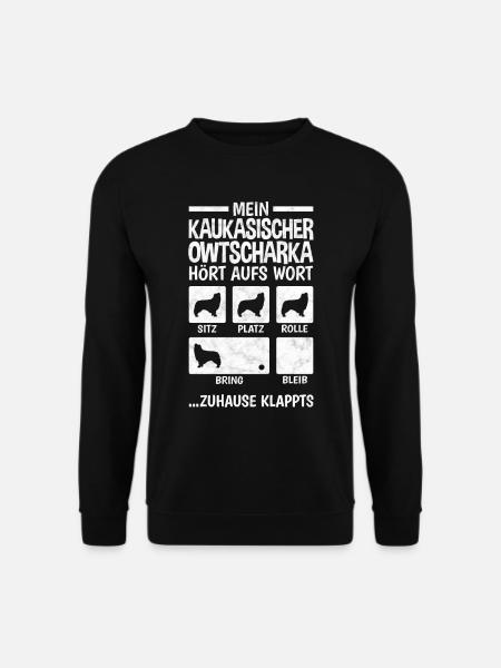 Owtscharka Hundetricks Kaukasischer Hund - Unisex Pullover - Schwarz