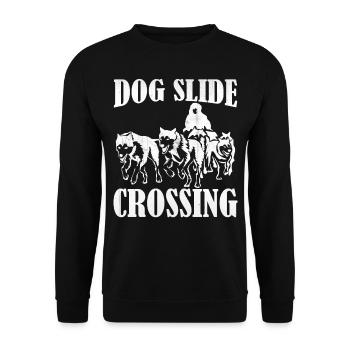 Slogan du dicton de traîneau à chiens - Passage en traîneau à chiens - Sweat-shirt Unisexe - noir - Devant - Alina (178cm) & Michal (187cm)