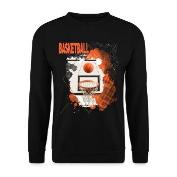Basketteur Basketteur Basket Dunking Sport Vintage - Sweat-shirt Unisexe - noir - Devant - Alina (178cm) & Michal (187cm)