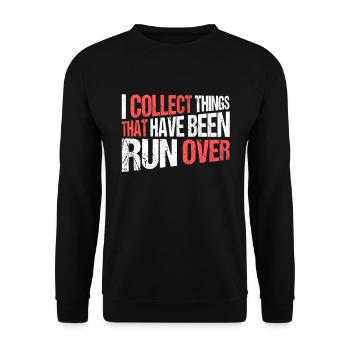 Taxidermie Collect Things That Have Been Run Over - Unisex Sweatshirt - black - Front - Alina (178cm) & Michal (187cm)
