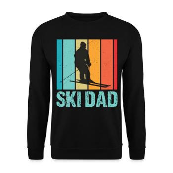 Ski Winter Skiing - Ski Dad - Unisex Pullover - Schwarz - Vorne - Alina (178cm) & Michal (187cm)