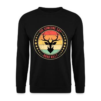 Taxidermie taxidermist Road Kill? - Unisex Sweatshirt - black - Front - Alina (178cm) & Michal (187cm)