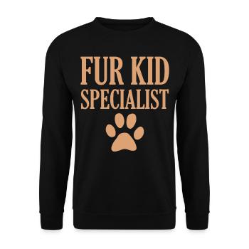 Pet Sitters Animaux Chien Chat Fourrure Kid Spécialiste - Sweat-shirt Unisexe - noir - Devant - Alina (178cm) & Michal (187cm)