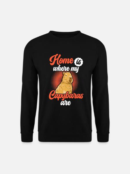 Capybara ist mein Zuhause Capybara - Unisex Pullover - Schwarz