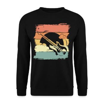 Guitar retro vintage - Unisex Sweatshirt - black - Front - Alina (178cm) & Michal (187cm)