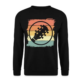 Guitar retro vintage - Unisex Sweatshirt - black - Front - Alina (178cm) & Michal (187cm)