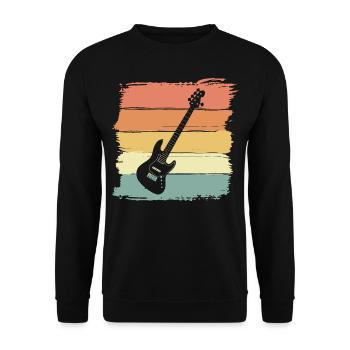Electric guitar retro vintage - Unisex Sweatshirt - black - Front - Alina (178cm) & Michal (187cm)