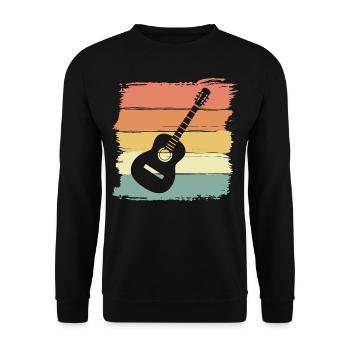Guitar retro vintage - Unisex Sweatshirt - black - Front - Alina (178cm) & Michal (187cm)