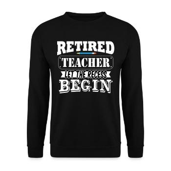 «Unsuccessful à la retraite laisse la récréation - Sweat-shirt Unisexe - noir - Devant - Alina (178cm) & Michal (187cm)