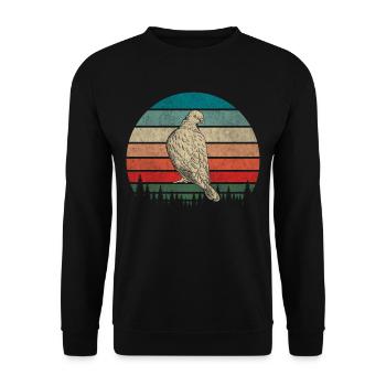 Lustig Taubenzüchter & Tauben Flüsterer Brieftaube - Unisex Pullover - Schwarz - Vorne - Alina (178cm) & Michal (187cm)