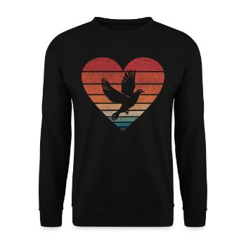 Lustig Taubenzüchter & Tauben Flüsterer Brieftaube - Unisex Pullover - Schwarz - Vorne - Alina (178cm) & Michal (187cm)