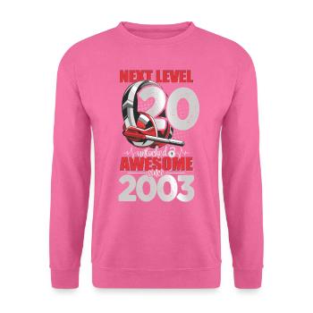 Level Unlocked 20 Jahre alt 2003 Headset Gaming - Unisex Pullover - Pink - Vorne