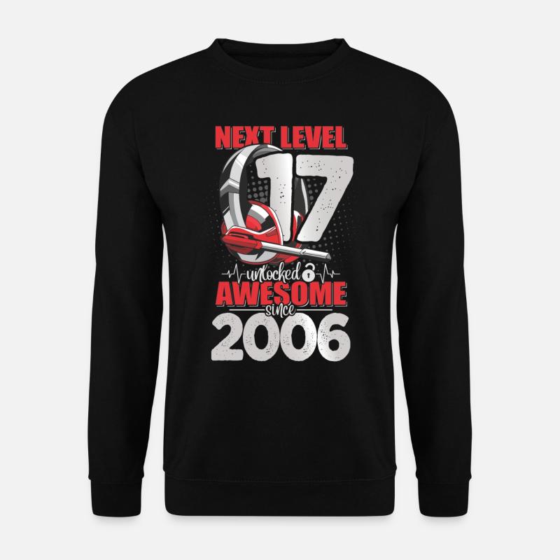 Level Unlocked 17 Jahre alt 2006 Headset Gaming - Unisex Pullover - Schwarz