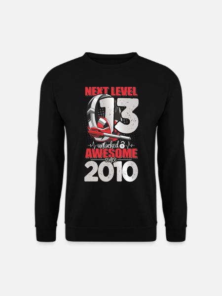Level Unlocked 13 Jahre alt 2010 Headset Gaming - Unisex Pullover - Schwarz