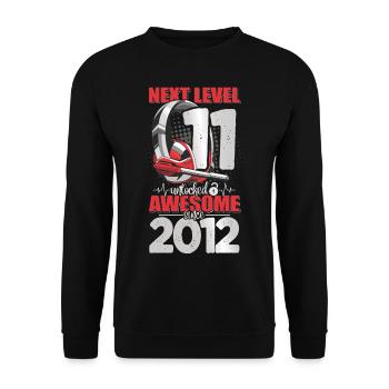 Level Unlocked 11 years old 2012 Headset Gaming - Unisex Sweatshirt - black - Front - Alina (178cm) & Michal (187cm)