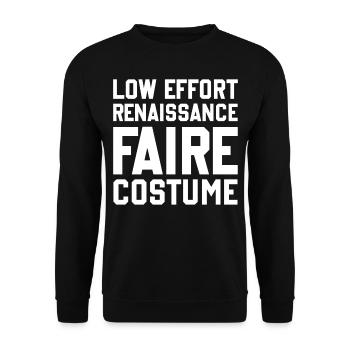 Ren Fair - Low Effort Renaissance Faire Costume - Unisex Pullover - Schwarz - Vorne - Alina (178cm) & Michal (187cm)