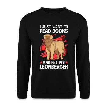Lire des livres et AVC Leonberger - Sweat-shirt Unisexe - noir - Devant - Alina (178cm) & Michal (187cm)