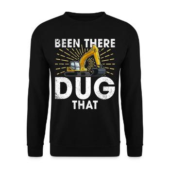 Drôles d’ouvriers de la construction et de conducteurs d’excavatrices de chantier - Sweat-shirt Unisexe - noir - Devant - Alina (178cm) & Michal (187cm)