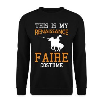 Ren Fair Saying Slogan This Is My Renaissance Fair - Unisex Pullover - Schwarz - Vorne - Alina (178cm) & Michal (187cm)