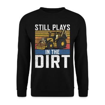 Drôles d’ouvriers de la construction et de conducteurs d’excavatrices de chantier - Sweat-shirt Unisexe - noir - Devant - Alina (178cm) & Michal (187cm)