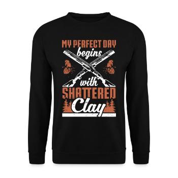 Clay Pigeon Shooting & Funny Sport Shooter Clay Pigeons - Sweat-shirt Unisexe - noir - Devant - Alina (178cm) & Michal (187cm)